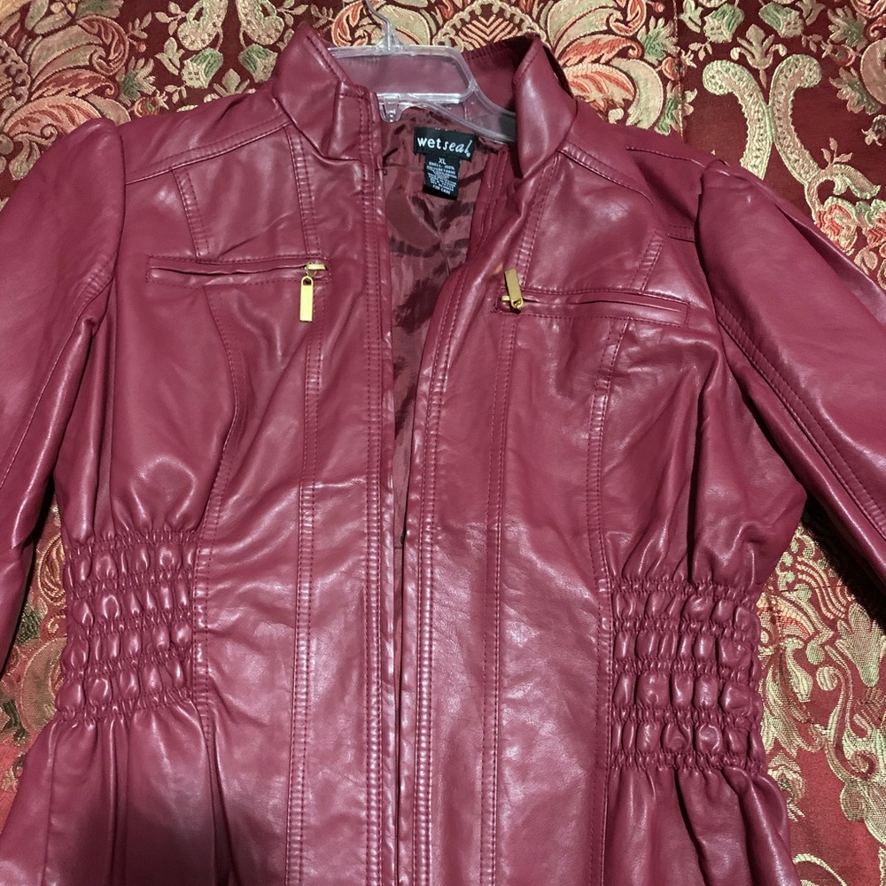 “JUST REDUCED” Wet Seal faux leather jacket